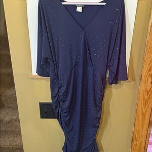 VENUS Midnight Blue Ruched Dress